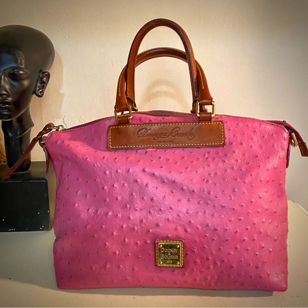 Dooney & Bourke Pink Ostrich Satchel